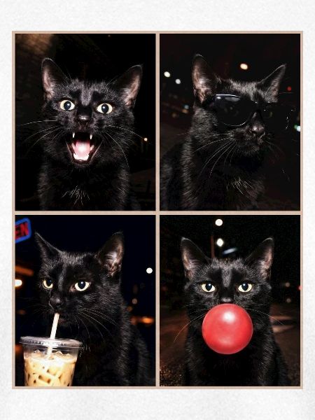 Katzen schwarze Katze