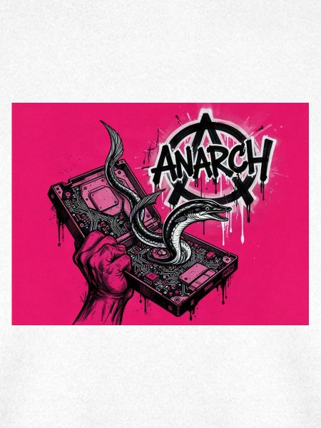 Anarchischer Aal entspringt einer Festplatte
