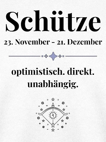 Schütze Sternzeichen - optimistisch & direkt