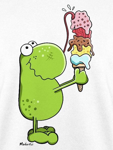 Frosch mit Eis