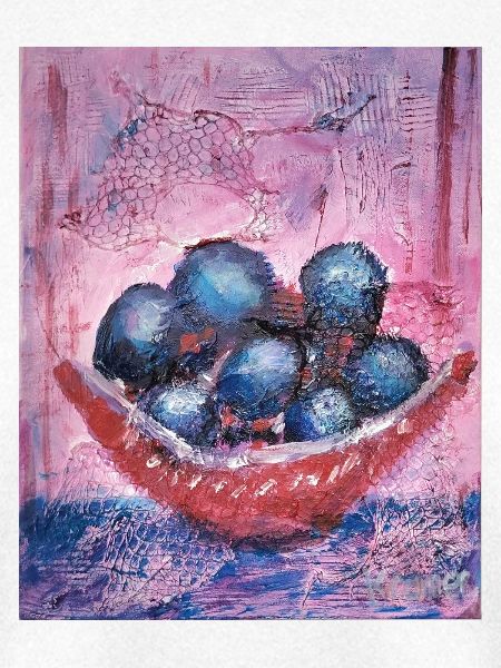 Blueberrys auf Pastellhintergrund