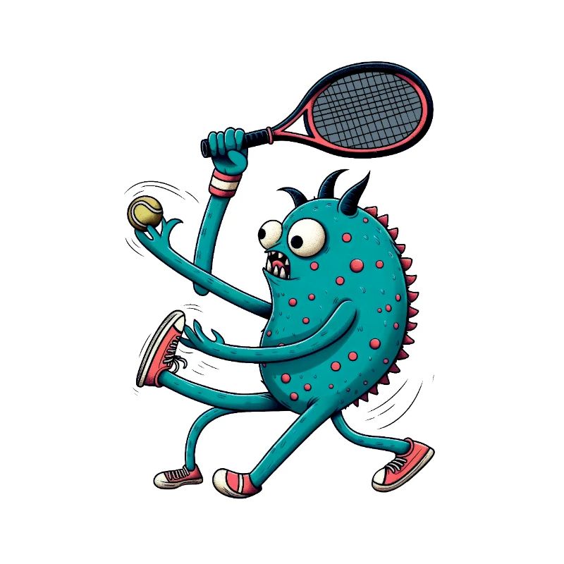 Tennisfanatisches Monster
