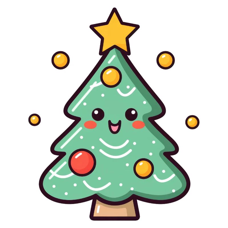 Illustration de sapin de Noël mignon