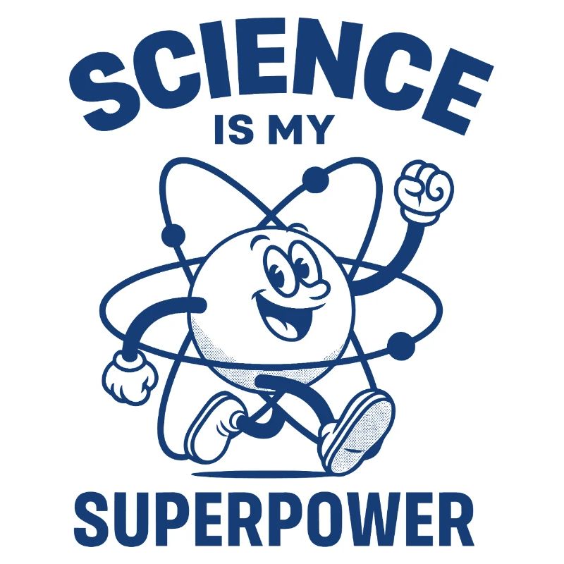 Wissenschaftlicher Superheld Motiviertes Design
