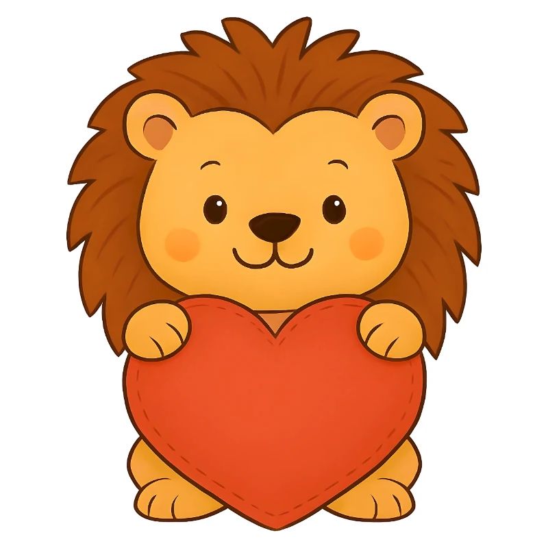 Löwe mit Herz