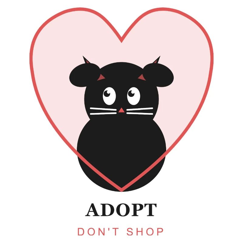 AdoptDontShop Katzenherz-Emblem