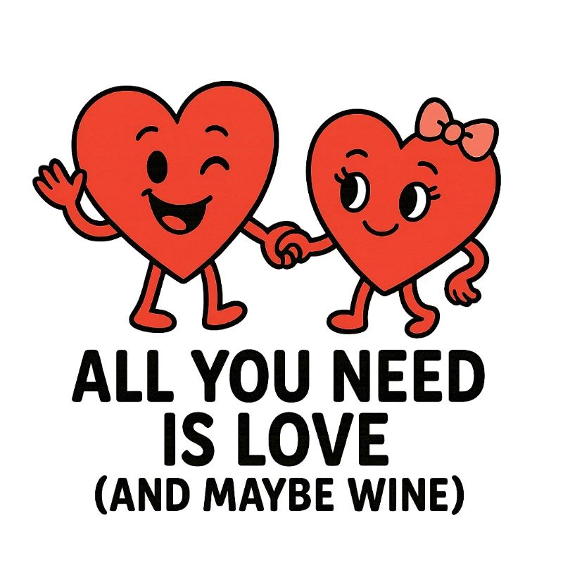 Liebe und Wein Herz-Design