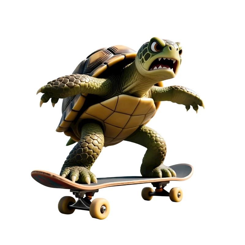 Aggro-Skater-Schildkröte – Hardcore Turtle