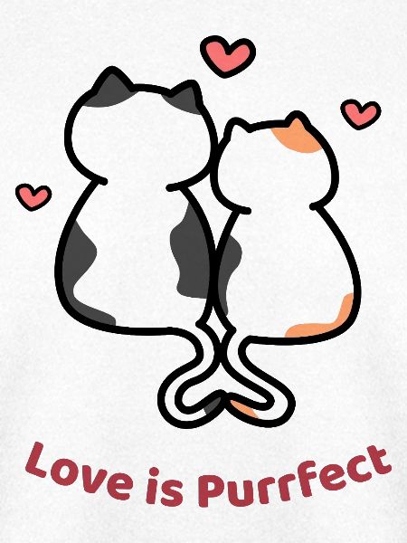 Love Is Purrfect – Süßes Katzenpaar