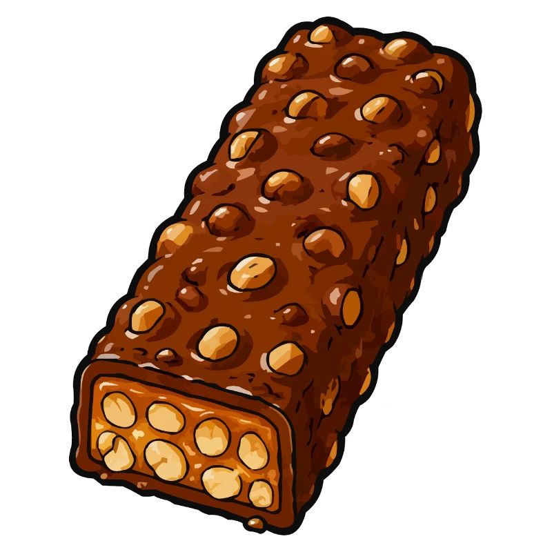 Knuspriger Nuss-Schokoriegel