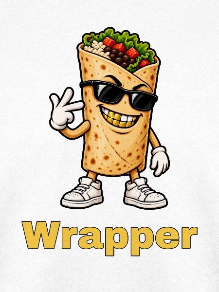Wrapper – Burrito mit goldenen Grillz