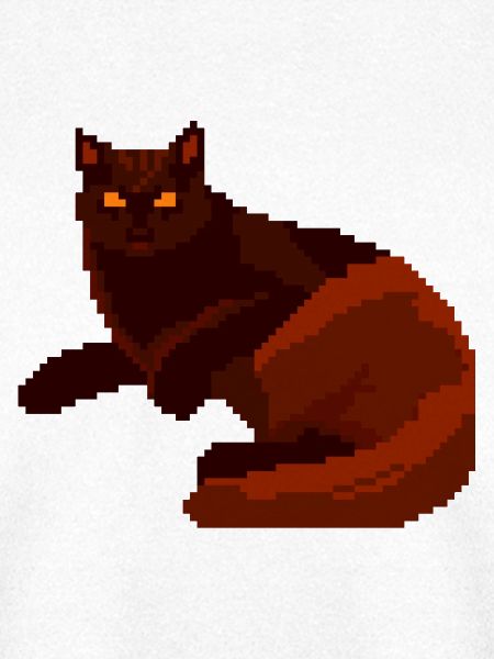Roter Nachtkater Pixelkunst
