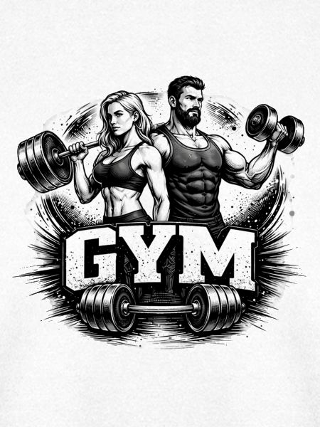 Gym Workout Motiv Zeichnung