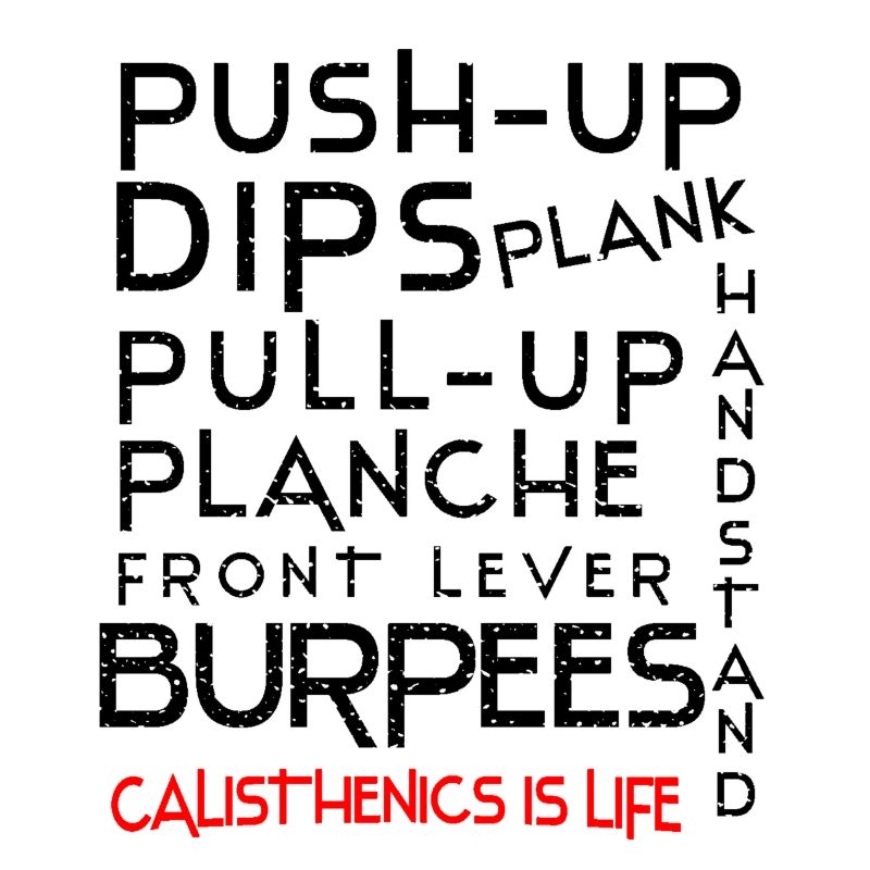 Calisthenics Exercises Motif with Statement