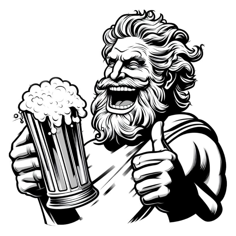 Zeus mit Bier