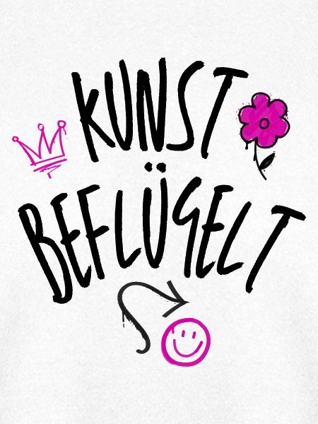 Kunst beflügelt – Pink-schwarzes Graffiti-Motiv