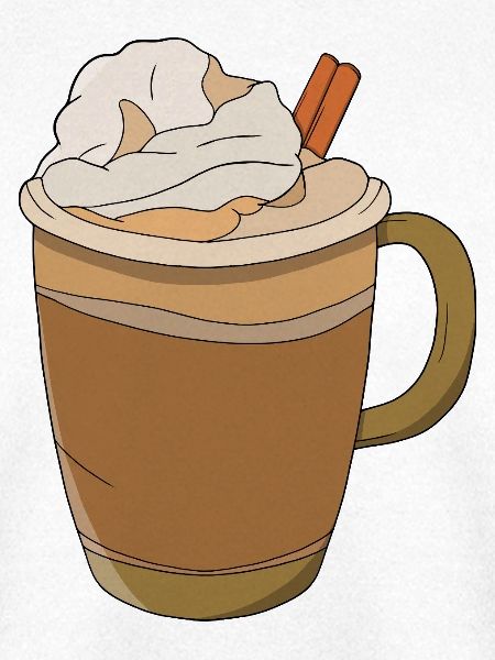 Herbst-Schlagsahne-Kaffee Kürbis-Gewürz-Latte