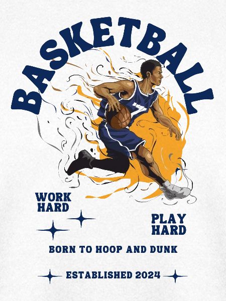 Dynamische Basketballspieler-Illustration