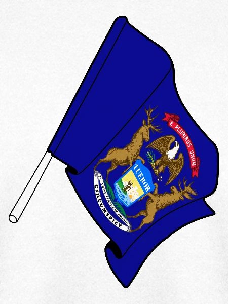 Flagge von Michigan