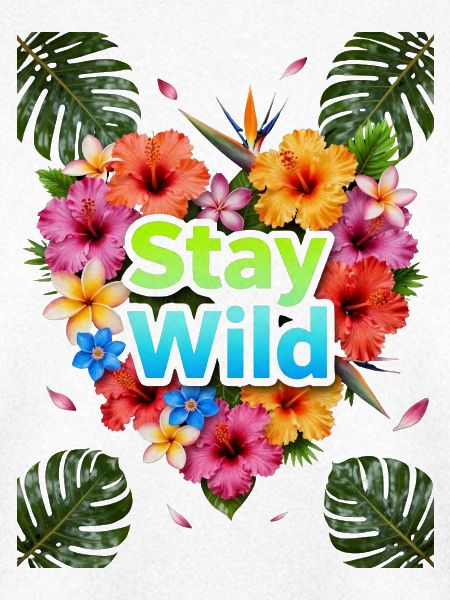 Stay Wild Tropische Blüten