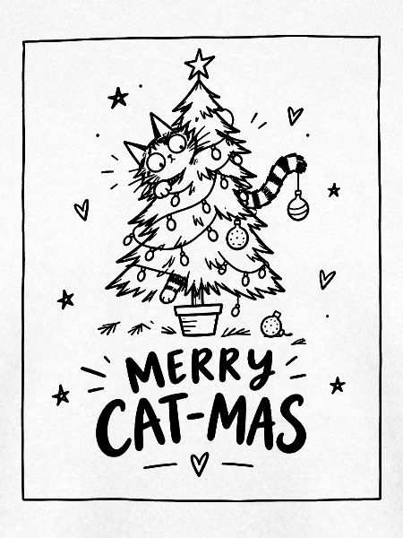Merry Cat-Mas – Katze im Weihnachtsbaum