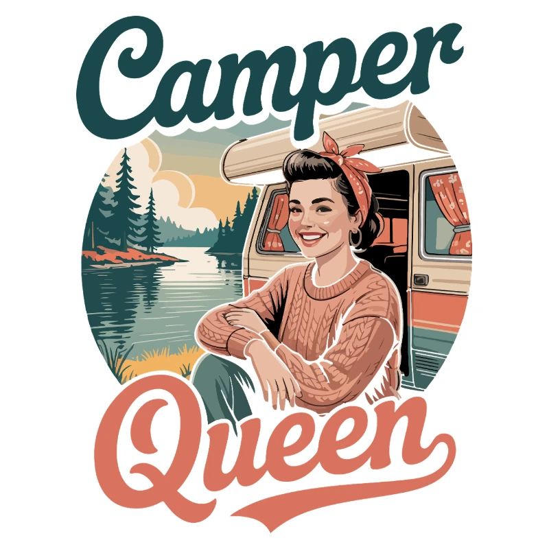 Camper Queen Retro Camping