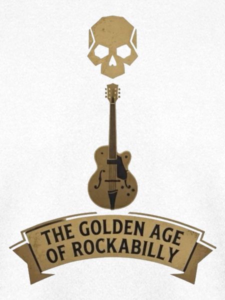 Golden Age Rockabilly Skull Gitarre