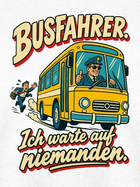 Busfahrer Ich warte auf niemanden