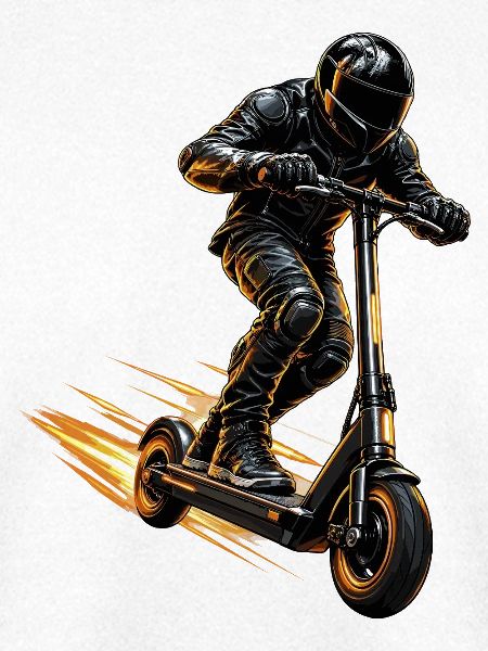E-Scooter Rider – Dynamisches Motiv