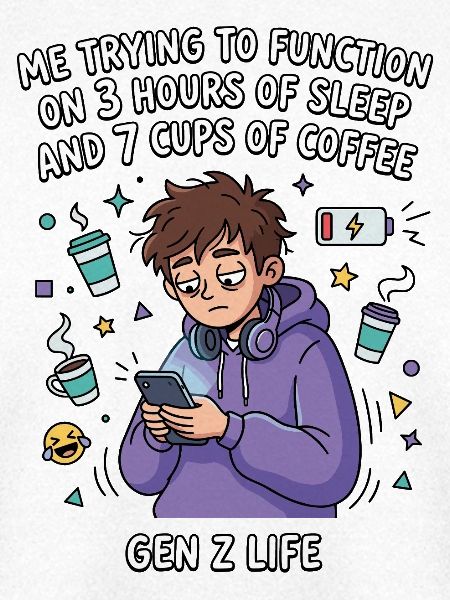 Gen Z Leben Schlafmangel Kaffee