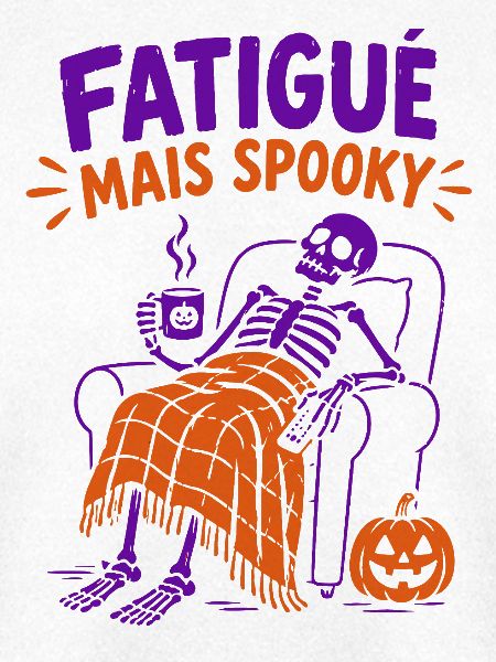 Müde, aber gruselig – Halloween-Skelett.