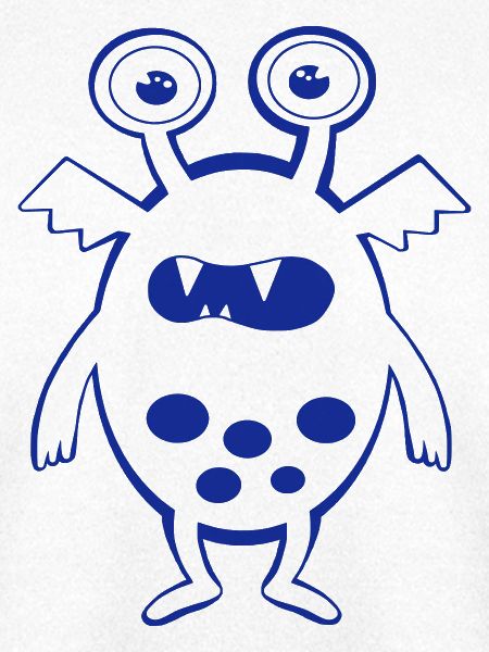 Mondmonster Blau – Freundlicher Alien