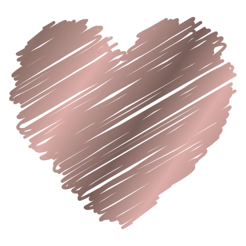 Roségold Pinselherz – Minimal Love Design