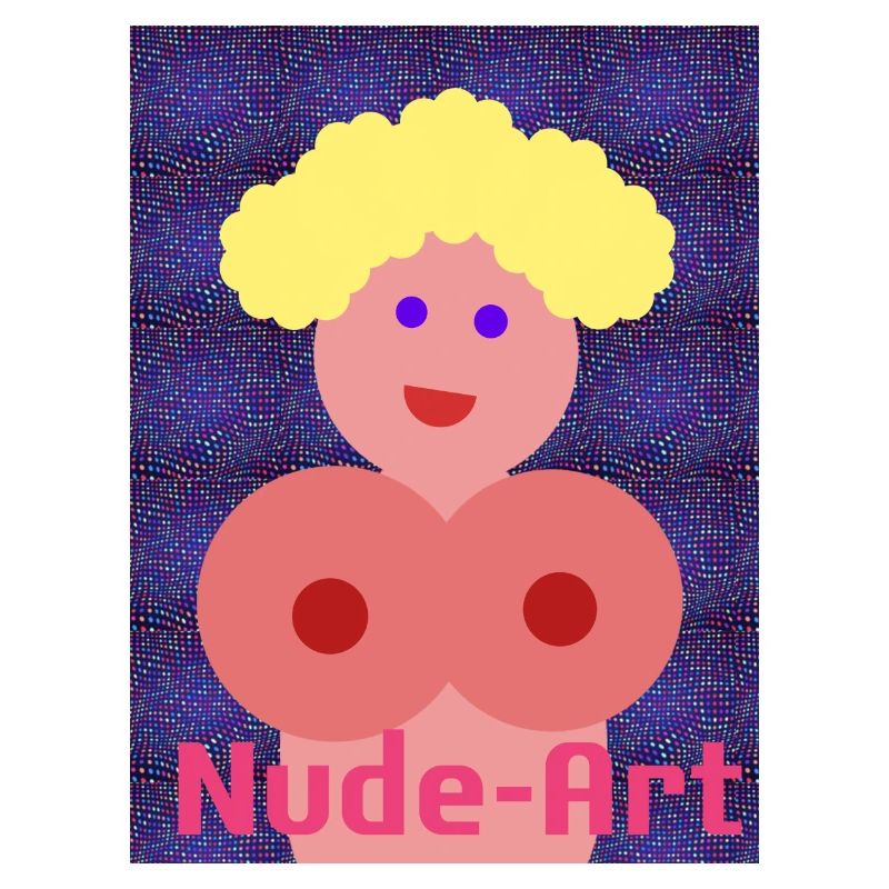 Illustration de buste de dessin animé pop nue