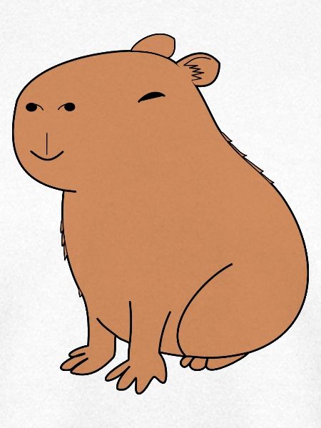 Fröhliches Capybara