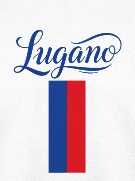 Lugano Stadtflagge Stilvoll Design