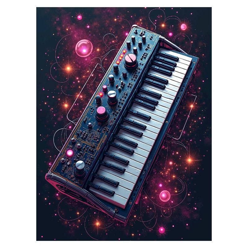 Kosmisches Musik-Keyboard
