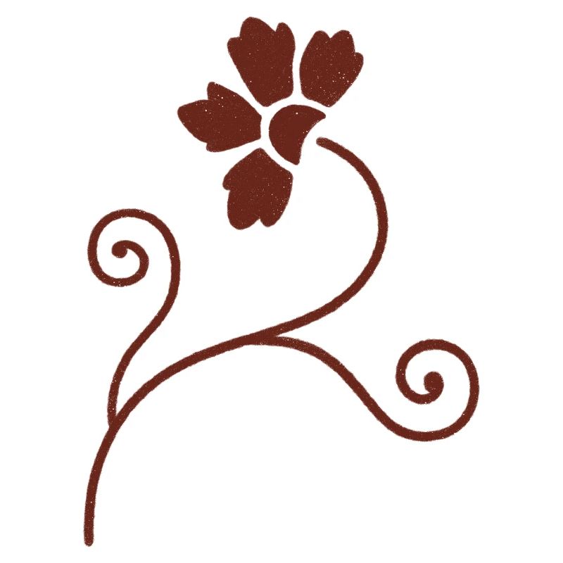 Rustikales Blumenornament