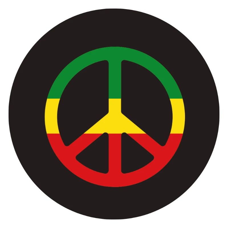 Reggae-Peace-Zeichen in den Farben Äthiopiens