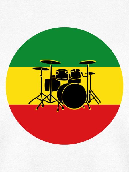 Reggae-Trommeln Silhouette