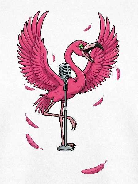 Pink Flamingo Bühnenauftritt