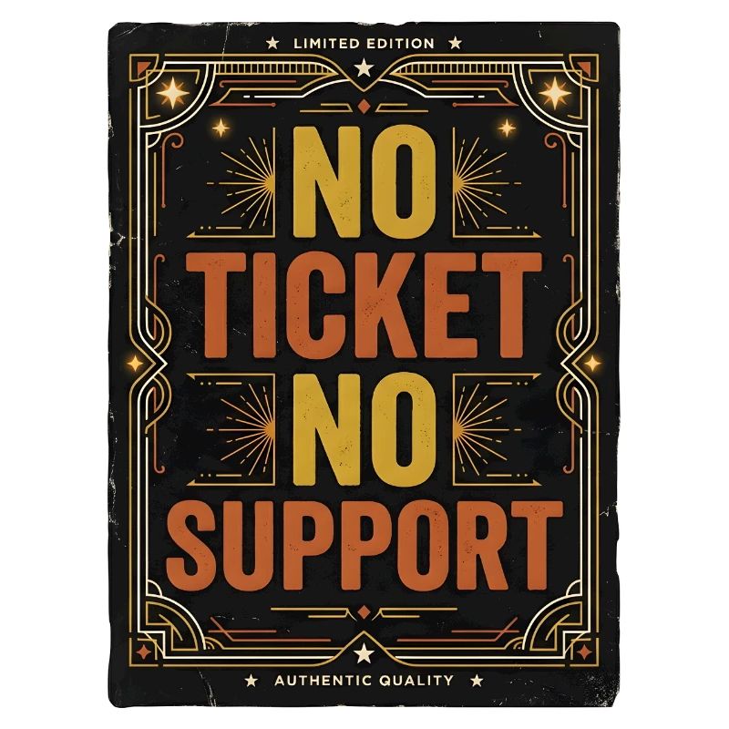 No Ticket No Service IT Support Ticketing