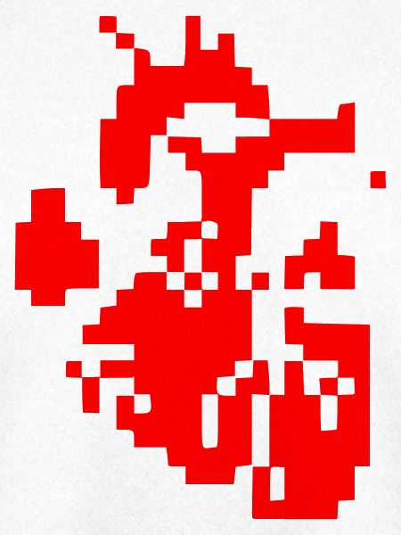Glitch Herz Pixel Auflösung