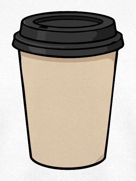 Leeres Takeaway-Kaffeetassen-Aufkleberdesign