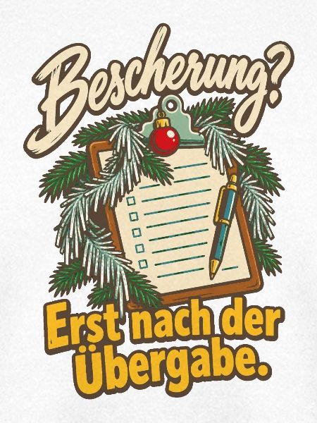 Bescherung erst nach der Übergabe
