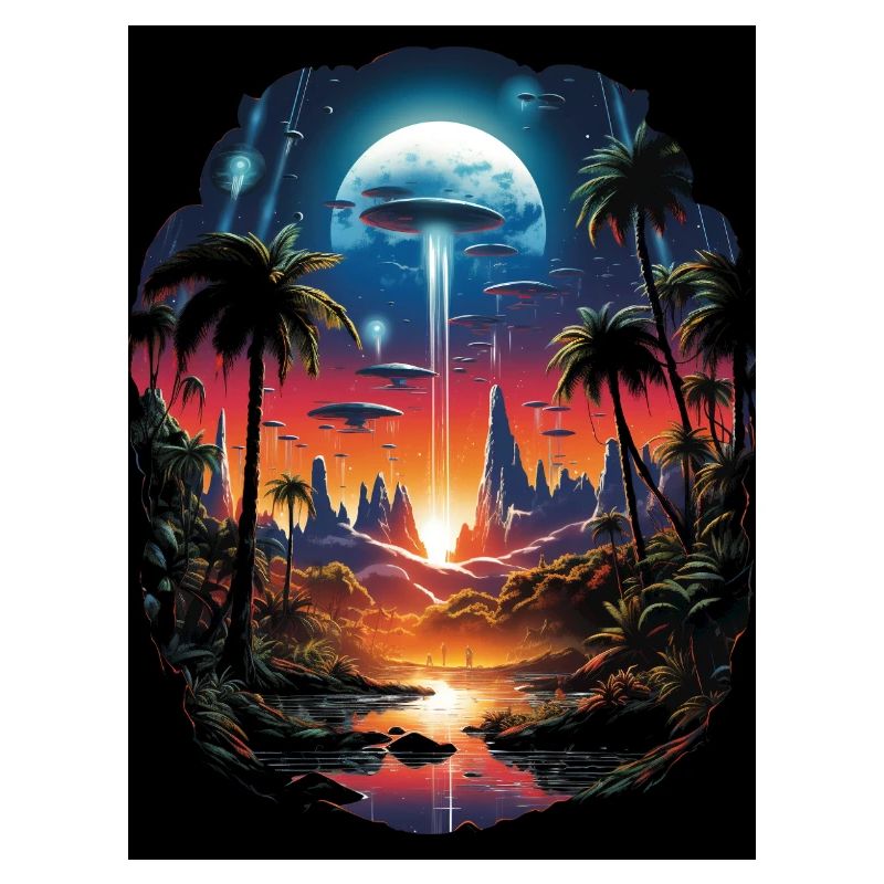 Colourful futuristic