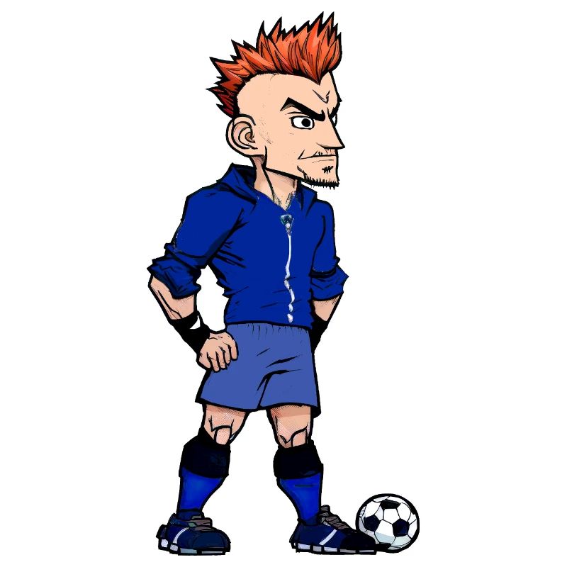 Blauer Fussballer