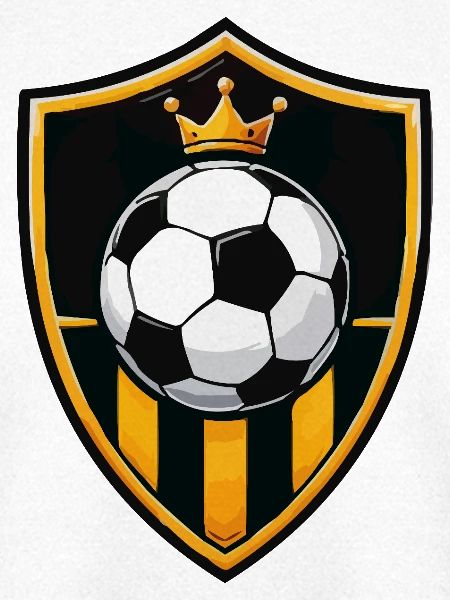 Königlicher Fußballschild mit Krone
