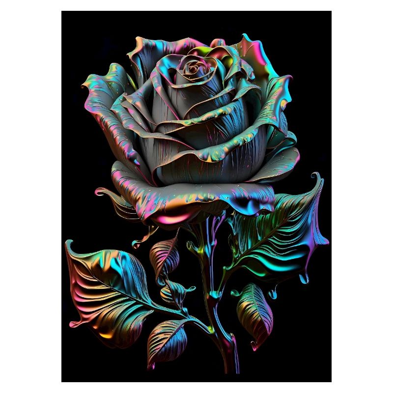 Regenbogenrose Metallisch
