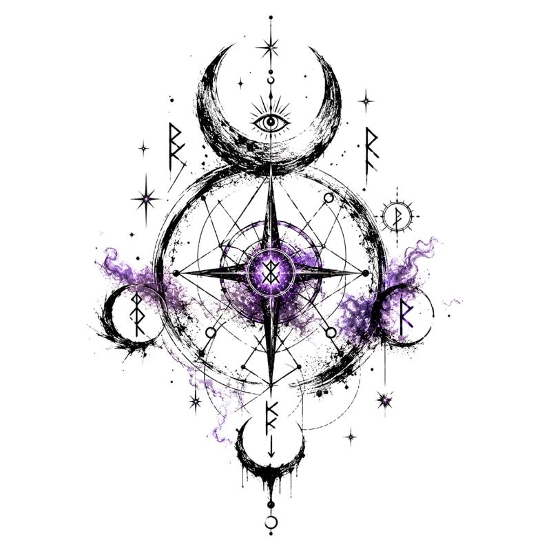 Lila Geometrie der Nacht